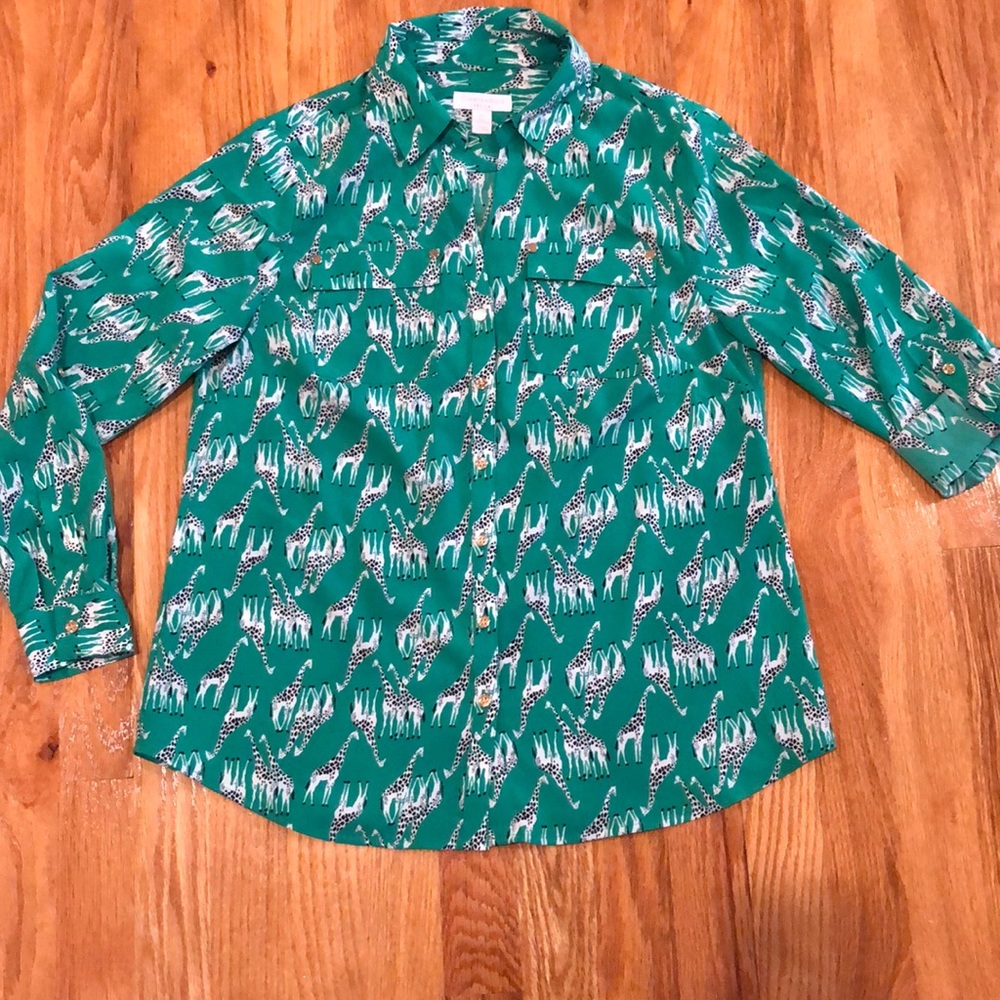 Charter Club Petite Giraffe Blouse